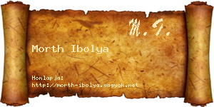 Morth Ibolya névjegykártya